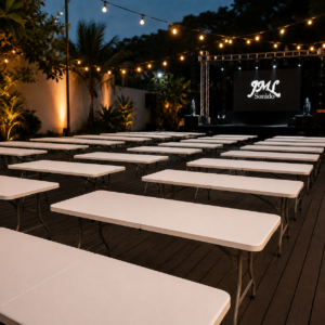 Alquiler de mesas plegables para eventos