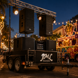 Alquiler de equipos de sonido en remolque para eventos